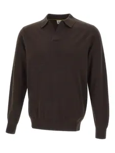 Рифленый свитер с воротником Джонни Mc2 Saint Barth, коричневый