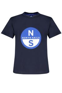 Футболка детская North Sails хлопковая с контрастным логотипом, синий