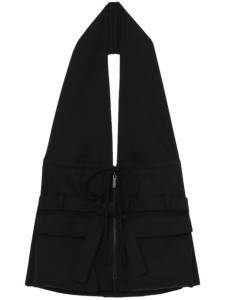 Топ с вырезом халтер и поясом Botter, черный