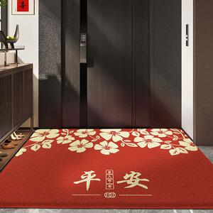 Dajiang Ковер 90х150 см для прихожей в новом китайском стиле, красный новогодний с цветочным узором, износостойкий и устойчивый к пятнам