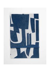 Полотенце Marc O'Polo Home Geo, 100x180 см, белый / синий