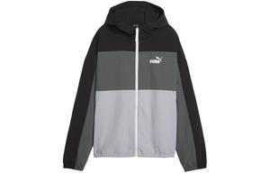 PUMA Оверсайз худи ветровка, Black-Mineral Gray