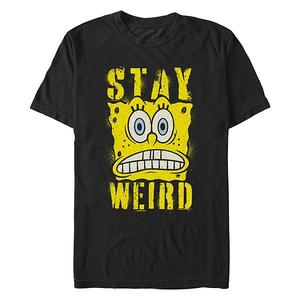 Футболка с принтом Spongebob Squarepants Stay Weird Big & Tall Nickelodeon