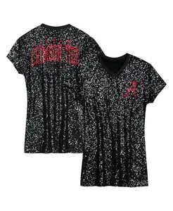 Детское черное платье Alabama Crimson Tide с пайетками и V-образным вырезом Outerstuff