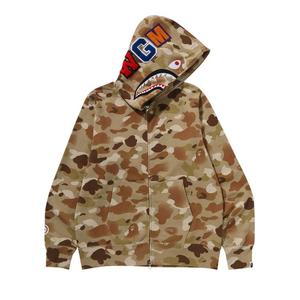 Худи BAPE Gradation Camo Shark Full Zip Hoodie 'Beige'