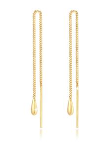 Elli Серьги из серебра 925 пробы с золотым покрытием