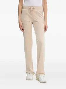 Велюровые спортивные брюки с накладными карманами Juicy Couture, нейтральный