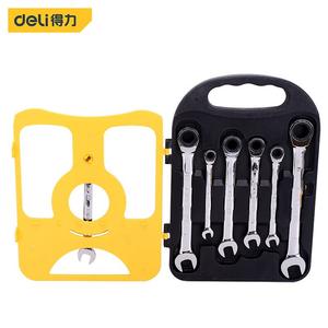 Deli DL4207 быстрый набор зеркальных трещоток, набор ключей двойного назначения 7 шт. 8-19 мм