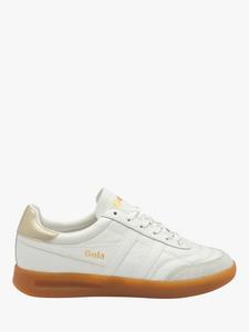 Классические кожаные кроссовки Stadia Gola, White/Gold/Gum