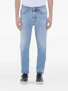 Джинсы с бахромой и нашивкой-логотипом Cycle, синий