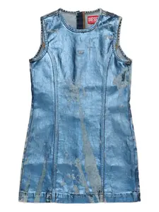 Платье с эффектом металлик Diesel Kids, синий