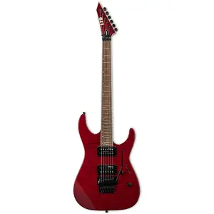 ESP LTD M-200FM - гриф из жареного ятоба, прозрачный красный