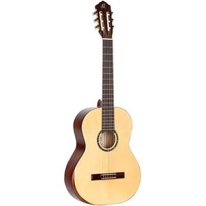 Акустическая гитара Ortega Guitars 6 String Student Series Pro w/Arm Rest Solid Top Nylon Classical Guitar, Right