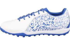 Футбольные бутсы мужские низкие цветные синие и белые Lining