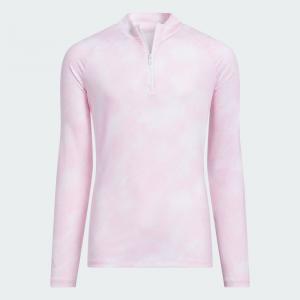 Поло Adidas Performance Long Sleeve Printed Polo Shirt Kids, цвет Clear Pink