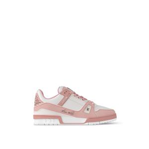 Кроссовки низкие для скейтбординга унисекс белые розовые LOUIS VUITTON