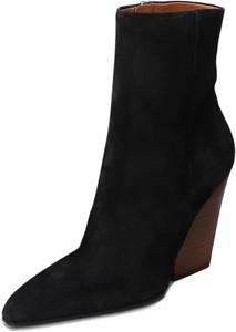 Женские модные ботильоны YDN с острым носком, высокие массивные каблуки, повседневные, с застежкой-молнией, размеры 4-16 US, Black