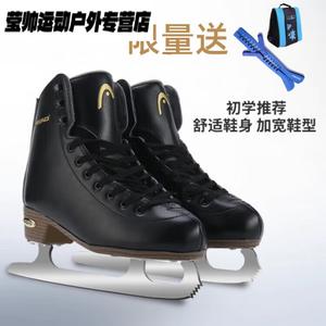 HEAD Коньки для фигурного катания, White Ice Skates для мужчин и женщин, детские коньки для начинающих, теплые, кожаные, Cool Black, улучшенная версия, размер 28