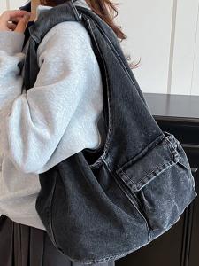 Джинсовая сумка через плечо женская сумка Doux Belle, цвет Black