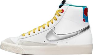 Кроссовки Nike Kids' Blazer Mid '77, белый/желтый/бирюзовый/ярко-желтый