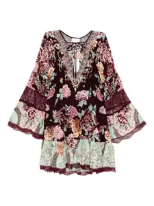 Платье А-силуэта с присборенной вставкой Camilla, коричневый