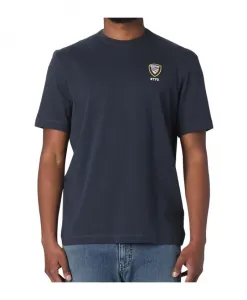 Хлопковая футболка с логотипом NYPD Blauer, синий