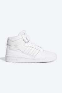 Кожаные кроссовки Adidas Originals Forum Mid высокие, белый