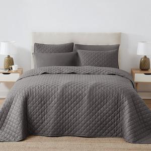 Набор одеял из 3 предметов из перкаля Cannon Solid Oversized, серый