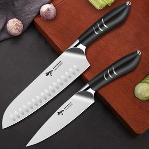 Mad Shark Набор кухонных ножей: шеф-нож, фруктовый нож, разделочный нож, черный (фруктовый + универсальный), 20 см