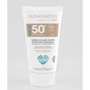 Солнцезащитный крем SPF50+ Nude Tinted Cream без отдушек, органический, 50 г Alphanova