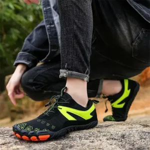 Mens Womens Lightweight Wide Fashion Water Shoes for Beach Hiking Running Sport Zonkacen, черный/зеленый