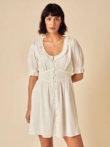 Флосси Коттон мини-платье Nobody's Child, White