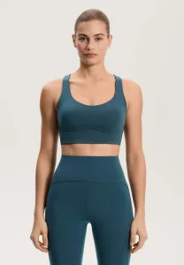 Компрессионный спортивный бюстгальтер со средними чашками и поддержкой. Oysho, Dark Blue