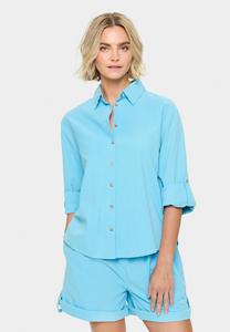 Блузка на пуговицах ZALINDA Saint Tropez, бирюзовый