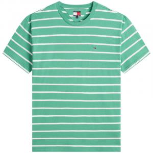 Футболка мужская Crew Neck Moderate Tommy Hilfiger, зеленый белый stripes l5y