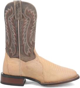 Мужские вестерн-бутсы Dan Post Barret из экзотической ящерицы с широким квадратным носком - Dp4182, Sand