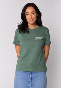 Футболка с принтом FRÜHER WAR ALLES BESSER watapparel, темно-зеленый