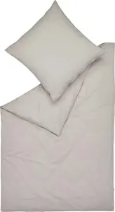 Комплект постельного белья фланелевый Cuno светло-серый, размер 135x200 см + 80x80 см Esprit