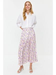 Юбка до колена trendyol, розовый