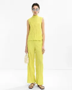 Женские струящиеся брюки с эффектом помятости Parfois, желтый