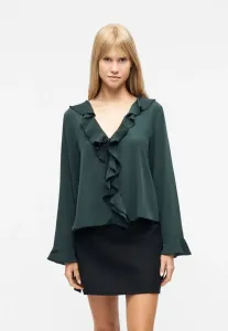 Блузка с оборками и пуговицами Gap, Essex Green