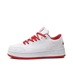 Dnnnnx Днннн устойчивые к истиранию низкие скейтборд кроссовки унисекс белый красный, цвет White Red