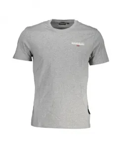 Футболка с коротким рукавом и надписью Napapijri, серый