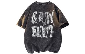 Футболка унисекс Qnxeey, постиранный серый [В комплекте один фирменный шорт случайной модели]