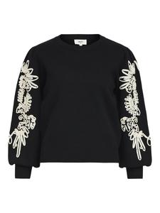 Тонкий вязаный свитер OBJECT Sweater OBJJOANA, черный