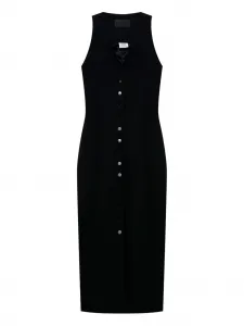 Платье миди без рукавов на пуговицах VETEMENTS, черный