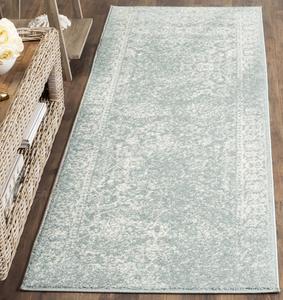 Ковер SAFAVIEH, 77 x 305 см, Adirondack Collection Runner, цвет Slate & Ivory, восточный дизайн в стиле distressed, не линяет и прост в уходе, идеален для помещений с высокой проходимостью, таких как гостиная или спальня (ADR109T)