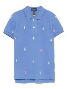 Рубашка поло с вышивкой Polo Pony POLO RALPH LAUREN KIDS, синий