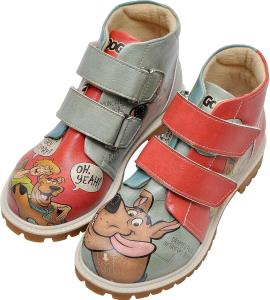 Детские ботинки DOGO - зимние ботинки для детей из веганской кожи с уникальным дизайном, Hungry Doo Scooby Doo