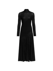 Платье из скрученной шерсти Alaïa, черный